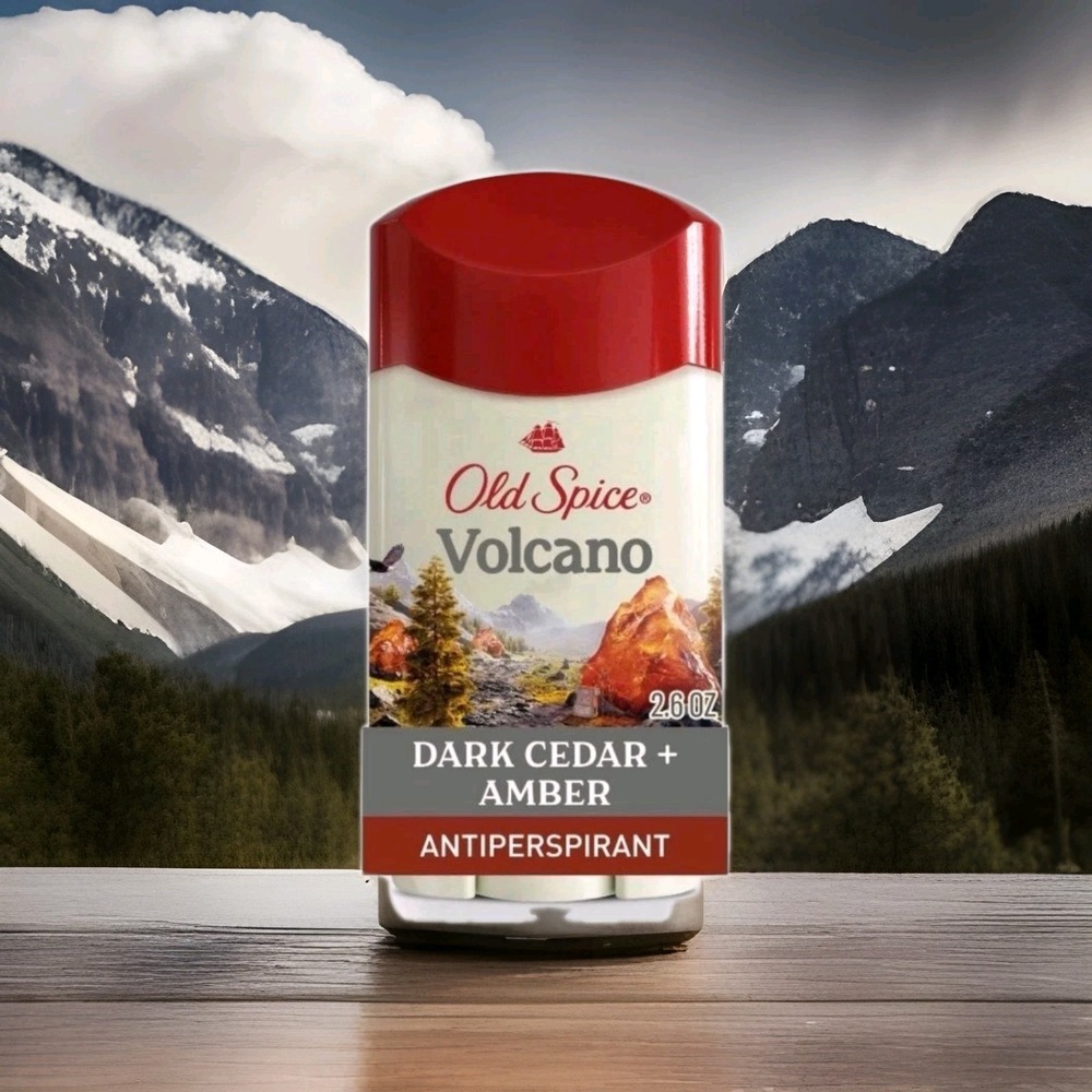 Old Spice Mens Antiperspirant Deodorant  Volcano Dark Cedar & Amber Scent, 2.6oz